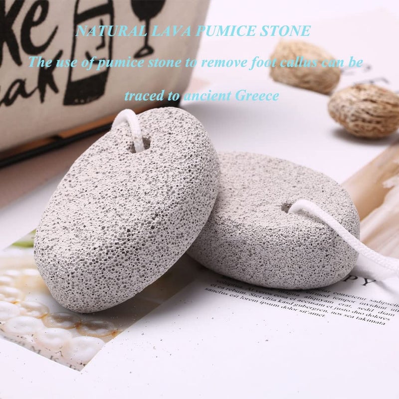 Borogo 4-Pack Natural Pumice Stone for Feet  Borogo Lava Pedicure Tools Hard Skin Callus Remover for Feet and Hands - Natural Foot File Exfoliation to Remove Dead Skin  Heels  Elbows  Hands - Image 3